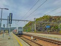 Beroun- Czechia - 9 October 2023 : Beroun main railway station.