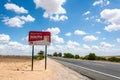 Welcome to South Australia sign along Sturt Highway A20 in Australia Royalty Free Stock Photo