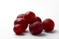 Berries of aromatic red grape on a white background. Close-up Royalty Free Stock Photo