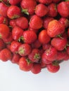 Healthy strawberr on white background. Royalty Free Stock Photo