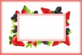 Berries, berry frame, delicious wild berries