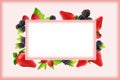 Berries, berry frame, delicious wild berries