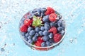 Berries Fruit Water Drops Spray Royalty Free Stock Photo