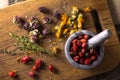 Berries and herbs