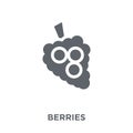 Berries icon from Fruit and vegetables collection. Royalty Free Stock Photo