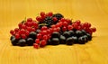 Berries. Pile of red summer fruits or berries. Summer Berries. Royalty Free Stock Photo