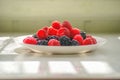 Berries on a plate.