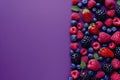 Berries, Raspberries, and Blueberries Arranged in the Shape of a Heart Royalty Free Stock Photo
