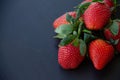 Berries of red garden strawberries Royalty Free Stock Photo