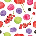 Berries seamless pattern Royalty Free Stock Photo