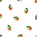 Berries, seamless pattern. Wild strawberries, summer fruits, endless texture, background. Wildberries, repeating natural