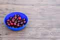 Berries of a sweet cherry on a wooden background . Ripe red sweet cherry Royalty Free Stock Photo