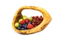 Berries In Wooden Basket