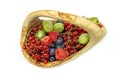 Berries In Wooden Basket