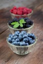 Berries on a wooden table