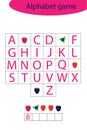 Berry alphabet game for children, make a word, preschool worksheet activity for kids, educational spelling scramble game