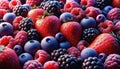 Berry background AI generation