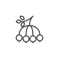 Berry branch outline icon