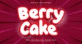 Berry Cake editable text effect template Royalty Free Stock Photo