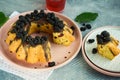 Berry cake with mulberry. Royalty Free Stock Photo