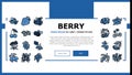 Berry Delicious And Vitamin Food Landing Header Vector