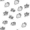 Berry Delicious And Vitamin Food Vector Seamless Pattern