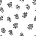 Berry Delicious And Vitamin Food Vector Seamless Pattern