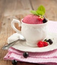 Berry fruit ice cream Royalty Free Stock Photo