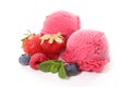 Berry fruit ice cream Royalty Free Stock Photo