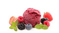 Berry fruit ice cream scoop Royalty Free Stock Photo