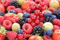 Berry fruits berries collection strawberries, blueberries raspbe Royalty Free Stock Photo