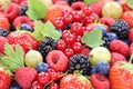 Berry fruits berries collection strawberries, blueberries raspbe Royalty Free Stock Photo