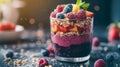 Berry and Granola Parfait in a Glass Royalty Free Stock Photo