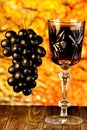 Berry the grapes are ripe on the branch, the raw material for the production of wine on a wooden background, on the background of