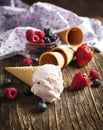 Berry ice cream cone Royalty Free Stock Photo