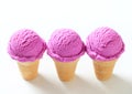 Berry ice cream cones Royalty Free Stock Photo