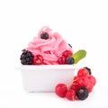 Berry ice cream, frozen yogurt
