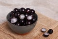 Berry Jaboticaba in bowl Royalty Free Stock Photo