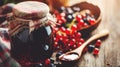 Berry Jam Still Life Red Currant. Royalty Free Stock Photo