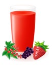 Berry juice vector illustration