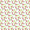Berry leafy abstraction . Vector pattern . Royalty Free Stock Photo