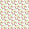 Berry leafy abstraction . Vector pattern .