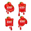Berry Season, shine and glossy juice stickers
