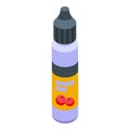 Berry smoke bottle icon isometric vector. Cigarette vape