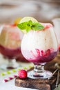 Berry smoothie with fresh raspberry Royalty Free Stock Photo