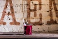 Berry smoothie on rustic wooden background. Diet drink