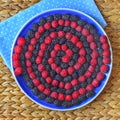 Berry spiral on the plate Royalty Free Stock Photo