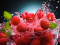 Berry splash, aromatic tea made from fresh berries with mint.. Generated by AI.