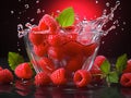 Berry splash, aromatic tea made from fresh berries with mint.. Generated by AI.