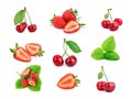 Berry theme mix composed of different images. Royalty Free Stock Photo